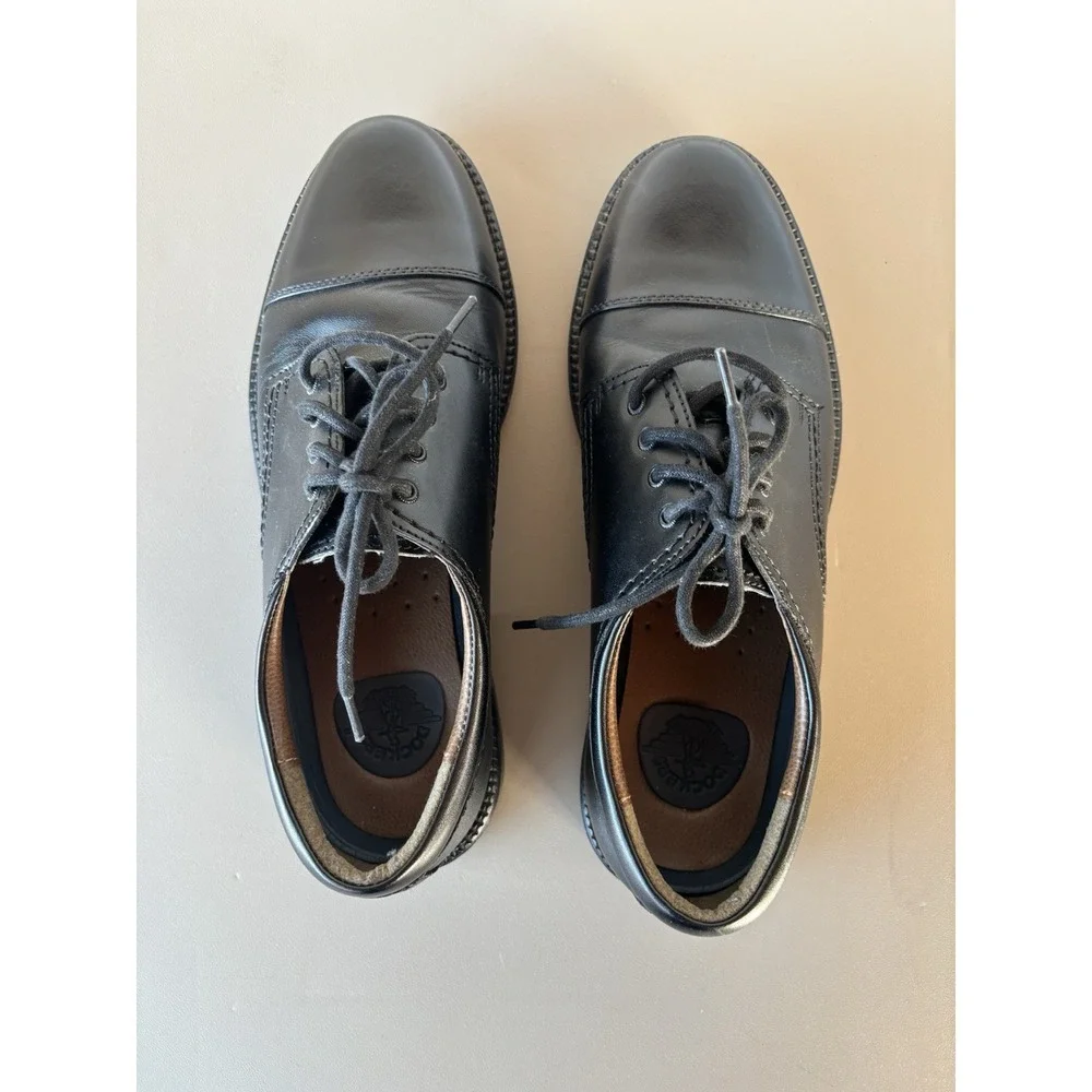 Dockers Genuine Leather / Man‎ Made Dress Shoes Black Lace Up Oxford 10.5M
